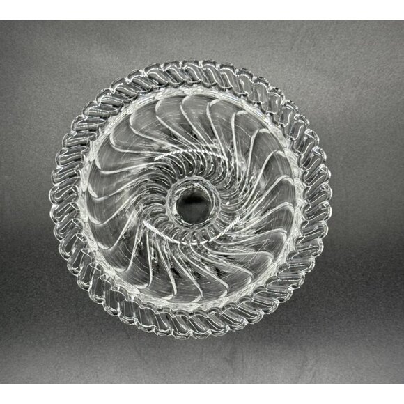 Vintage Fostoria Colony Clear Glass Footed Compote Candy Dish Bowl 4" Tall - Picture 7 of 9